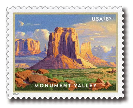 Priority Mail $8.95 Stamps 2022 Monument Valley – Scenic Landscape, Priority Mail Rate