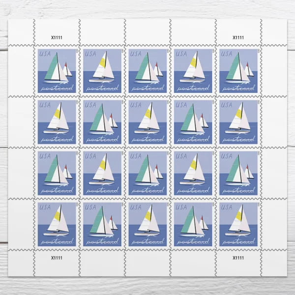 Postcard Rate Stamps 2023 Sailboats – Nautical Theme, Postcard Rate