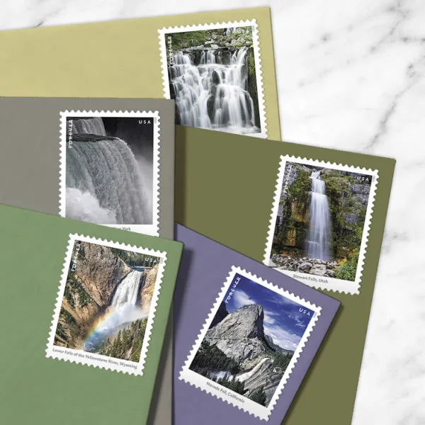 Forever Stamps 2019 Waterfalls – Scenic Nature Series, First-Class Postage
