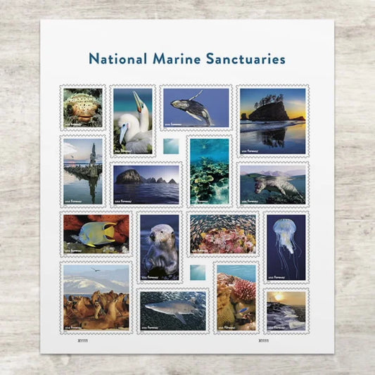 Forever Stamps 2022 National Marine Sanctuaries – Ocean Conservation, First-Class Postage