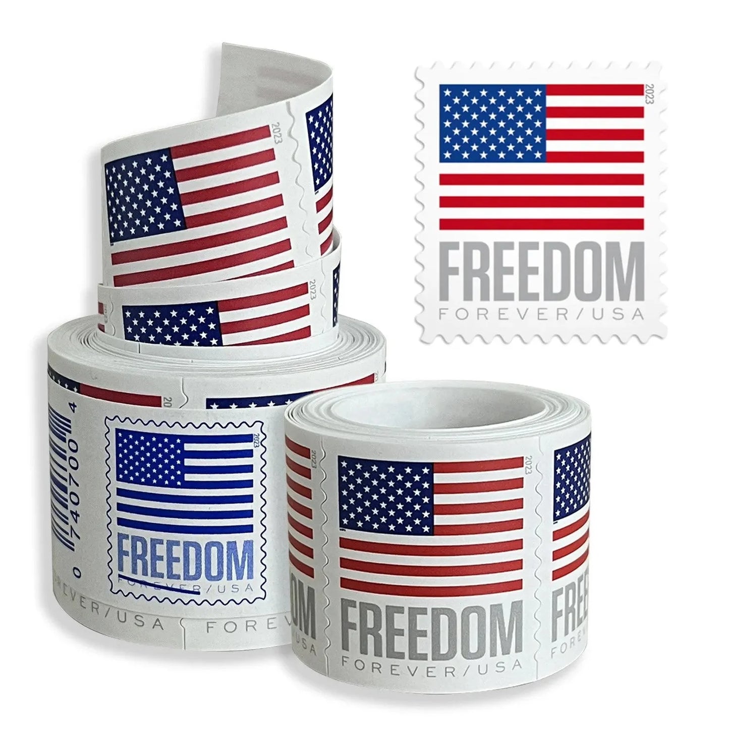 Flag Forever Stamps – 10 Rolls Coil (Self-Adhesive) – 1000 Stamps