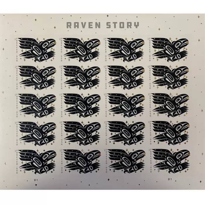 Forever Stamps 2021 Raven Story – Cultural Heritage, First-Class Postage
