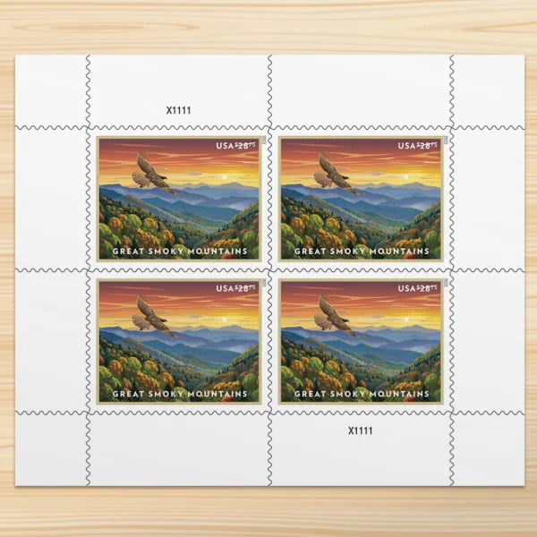 2023 $28.75 Great Smoky Mountains Scenic Landscape, Priority Mail Express Rate
