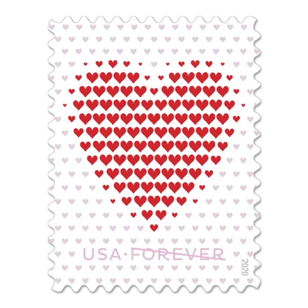 Forever Stamps 2020 Made of Hearts – Love Message, First-Class Postage