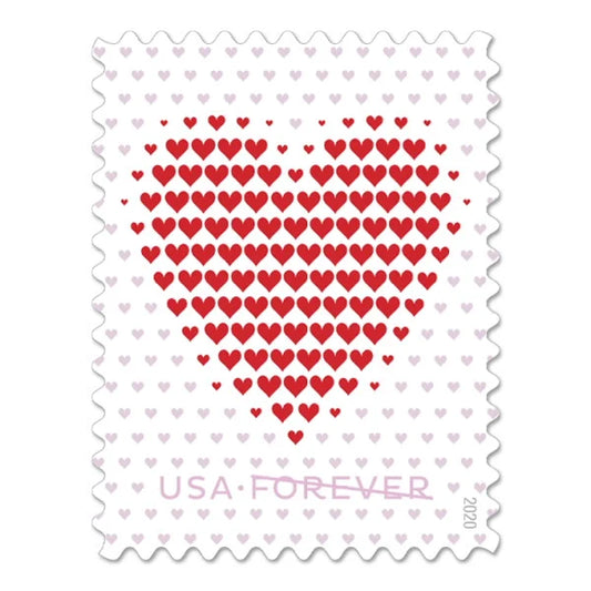 Forever Stamps 2020 Made of Hearts – Love Message, First-Class Postage