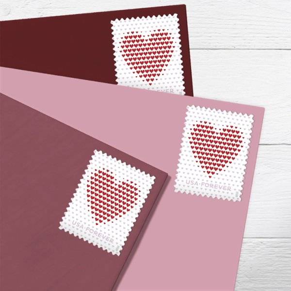 Forever Stamps 2020 Made of Hearts – Love Message, First-Class Postage