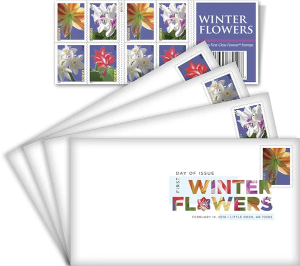 Forever Stamps 2014 Winter Flowers – Seasonal Blooms, First-Class Postage