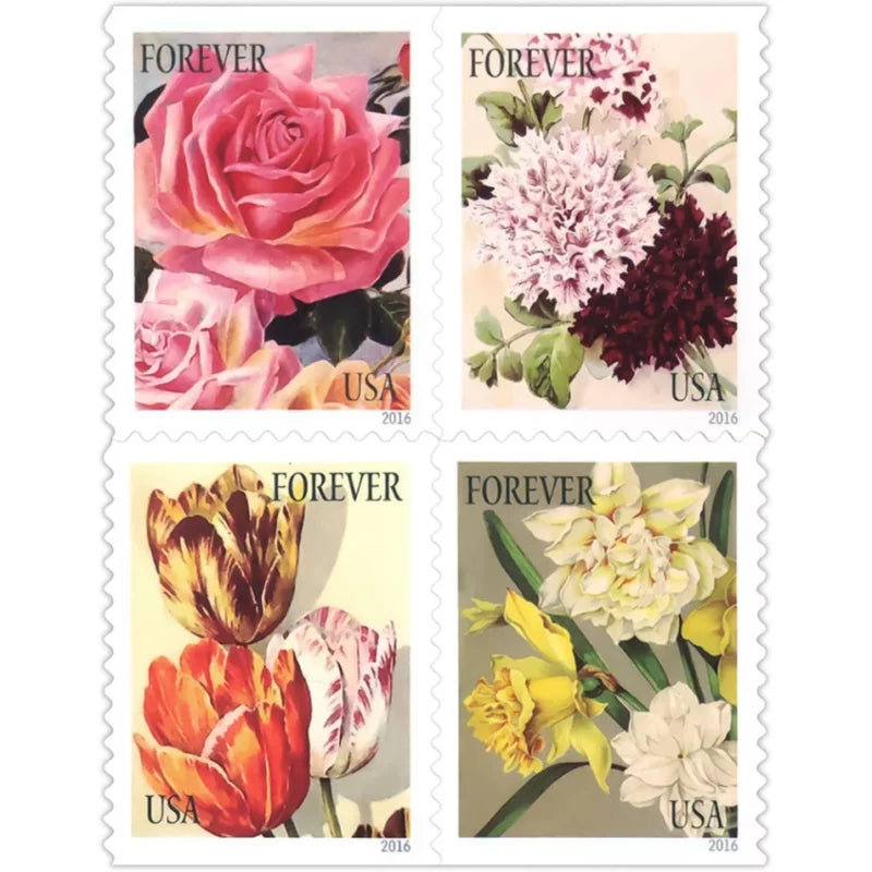 Forever Stamps 2016 Botanical Art – Flower Illustration Collection, First-Class Postage