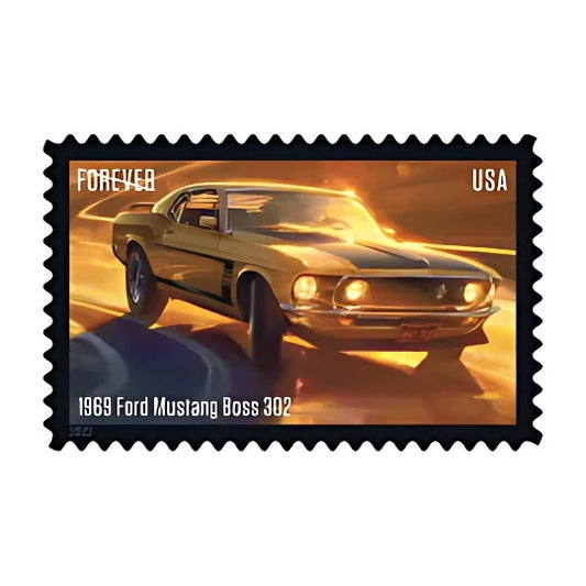 Forever Stamps 2022 Pony Cars – Classic Muscle Cars Collection, First-Class Postage