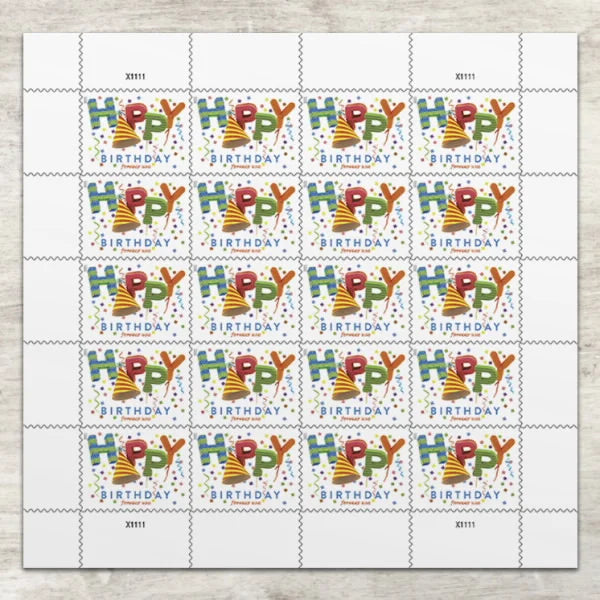 Forever Stamps 2021 Happy Birthday – Celebration, First-Class Postage