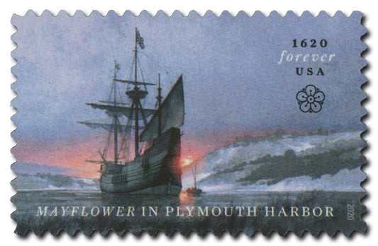 Forever Stamps 2020 Mayflower in Plymouth Harbor – Commemorative Issue, First-Class Postage