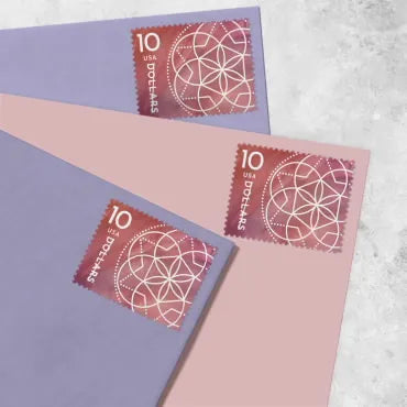 $10 Stamps 2023 Floral Geometry – Art Collection, High Value Postage