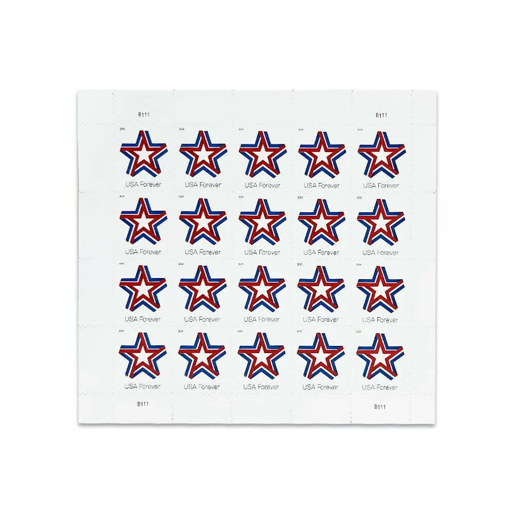 Forever Stamps 2019 Star Ribbon – Patriotic Symbol, First-Class Postage
