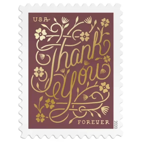 Forever Stamps 2020 Thank You – Appreciation Greeting, First-Class Postage