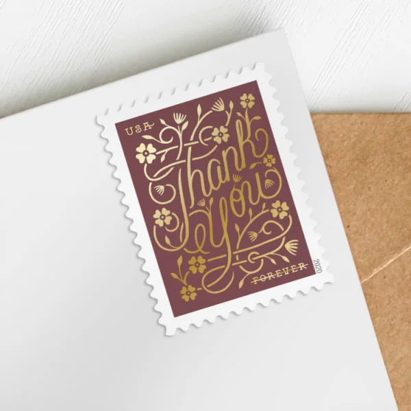Forever Stamps 2020 Thank You – Appreciation Greeting, First-Class Postage