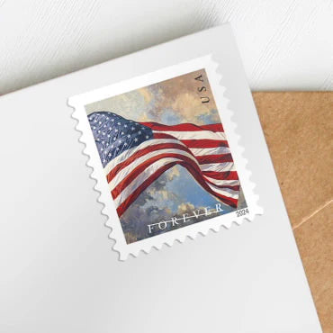 Forever Stamps 2024 U.S. Flags – Patriotic Symbol, First-Class Postage