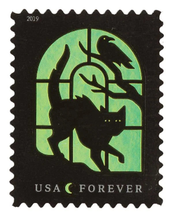 Forever Stamps 2019 Spooky Silhouettes – Halloween Holiday, First-Class Postage