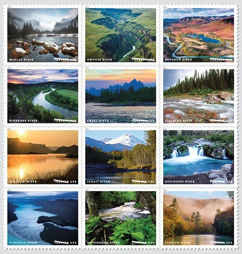 Forever Stamps 2019 Wild and Scenic Rivers – Natural Beauty Series, First-Class Postage