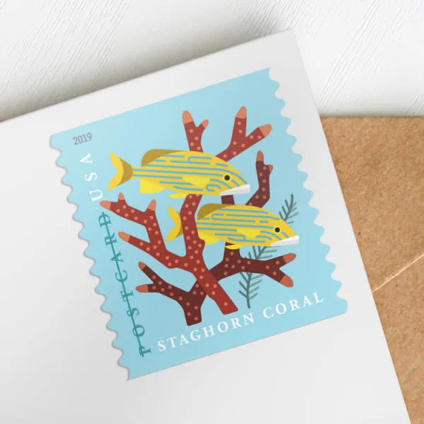 Postcard Rate Stamps 2019 Coral Reefs – Marine Life Series, Postcard Rate
