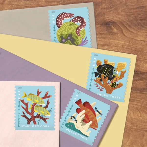 Postcard Rate Stamps 2019 Coral Reefs – Marine Life Series, Postcard Rate