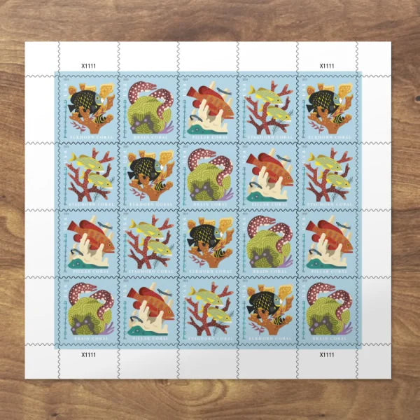 Postcard Rate Stamps 2019 Coral Reefs – Marine Life Series, Postcard Rate