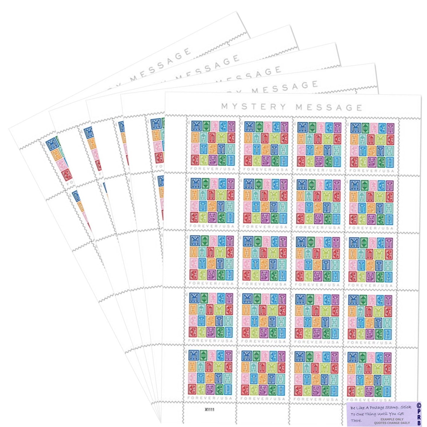 Forever Stamps 2021 Mystery Message – Fun Greeting Design, First-Class Postage