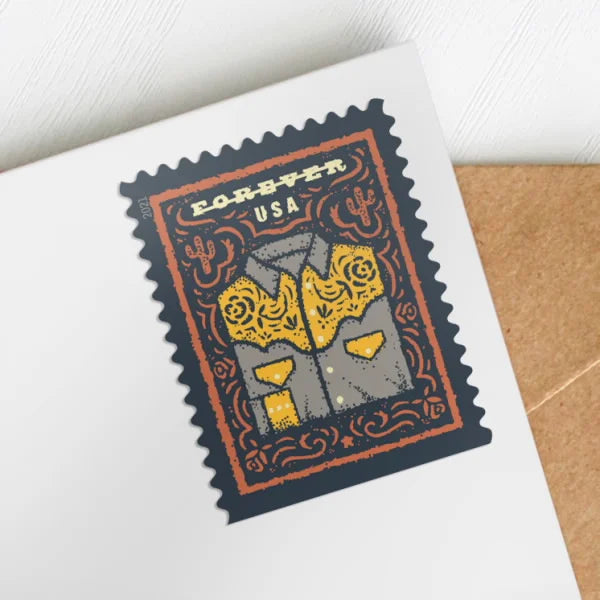 Forever Stamps 2021 Western Wear – Americana Style Collection, First-Class Postage