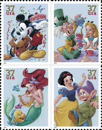 37¢ Stamps 2005 The Art of Disney – Celebration Series, Cultural Heritage, First-Class Rate