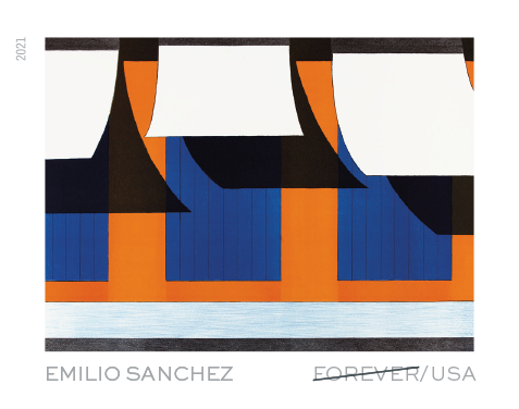 Forever Stamps 2021 Emilio Sanchez – Art Collection, Cultural Heritage, First-Class Postage