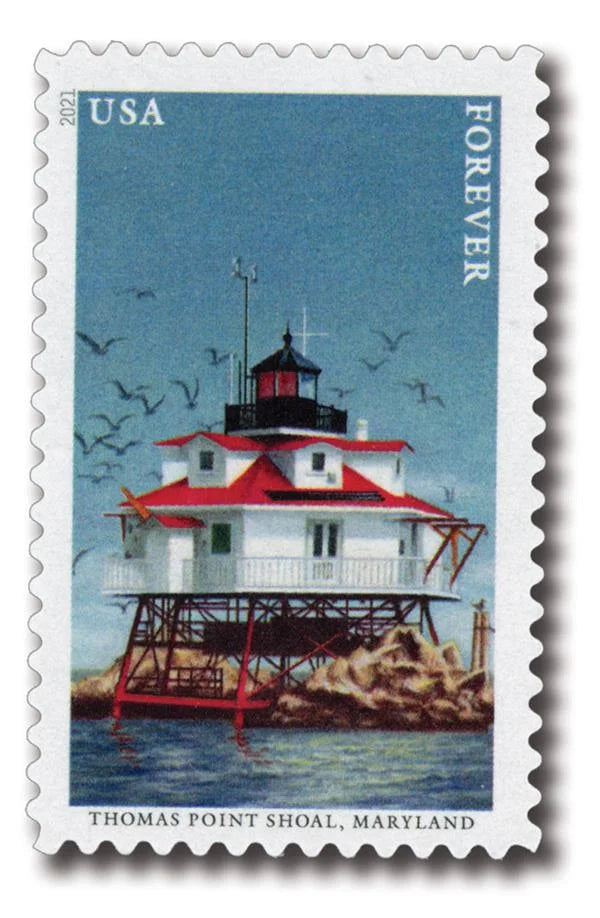 Forever Stamps 2021 Mid-Atlantic Lighthouses – Coastal Collection, First-Class Postage