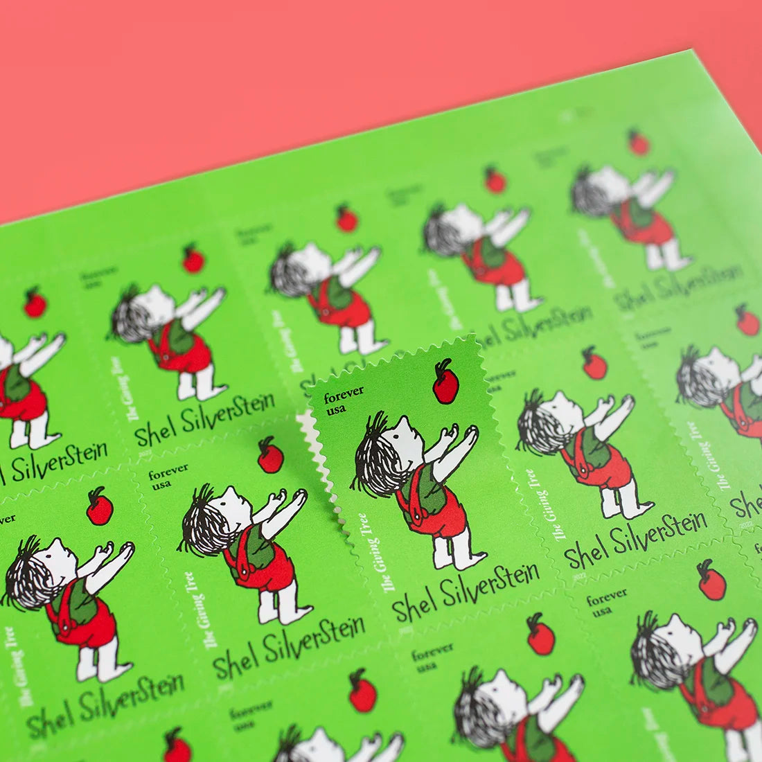 Forever Stamps 2022 Shel Silverstein – The Giving Tree Literary Tribute, First-Class Postage