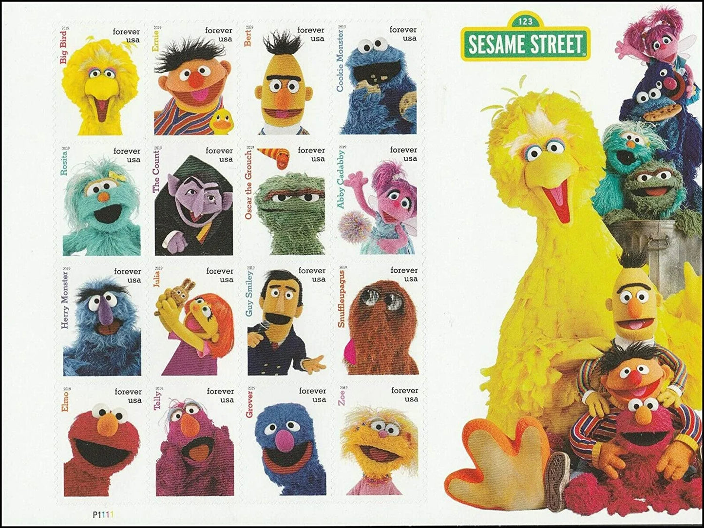 Forever Stamps 2019 Sesame Street – Children’s Favorites, First-Class Postage
