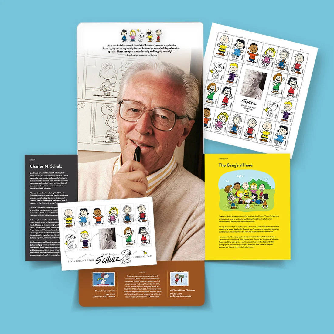 Forever Stamps 2022 Charles M. Schulz – Peanuts Cartoon Characters, First-Class Postage