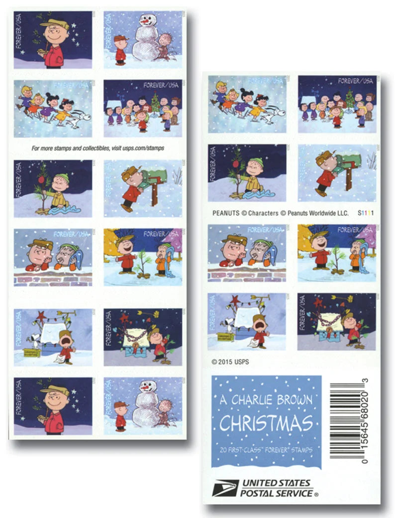 Forever Stamps 2015 A Charlie Brown Christmas – Holiday Celebration, First-Class Postage