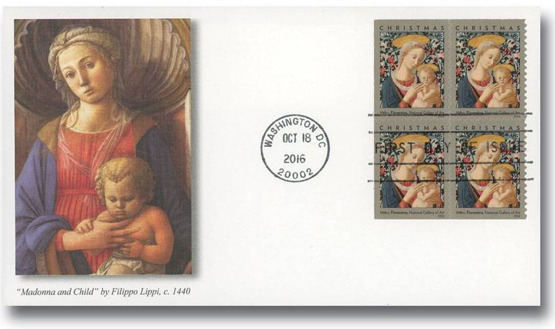Forever Stamps 2016 Florentine Madonna and Child – Art Collection, First-Class Postage