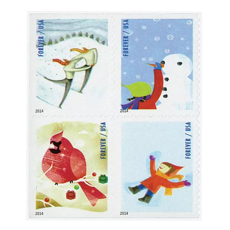 Forever Stamps 2014 Winter Fun – Holiday Celebration, First-Class Postage