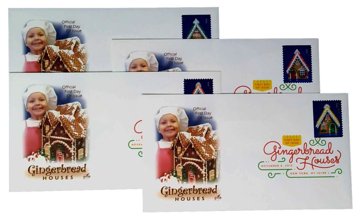 Forever Stamps 2013 Gingerbread Houses – Holiday Celebration, First-Class Postage