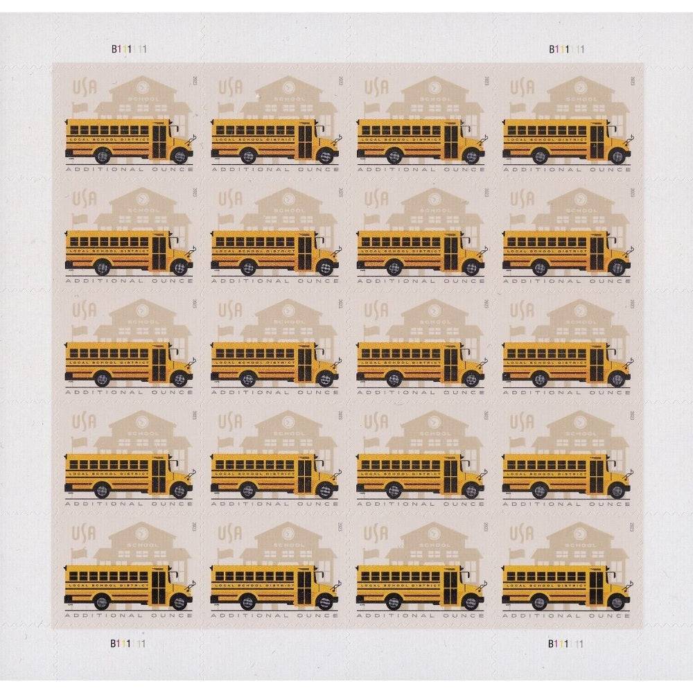 Additional Ounce Stamps 2023 School Bus, First-Class Rate