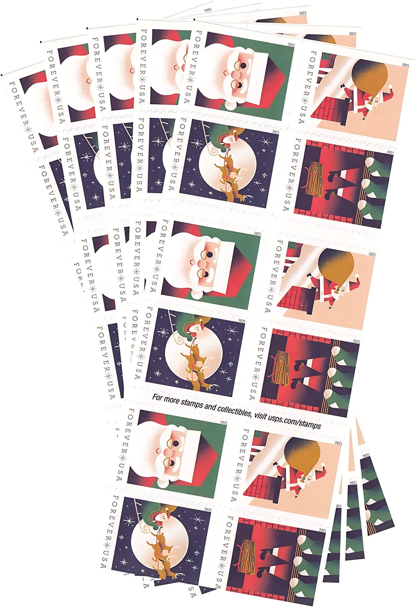 Forever Stamps 2021 A Visit from St. Nick, First-Class Postage
