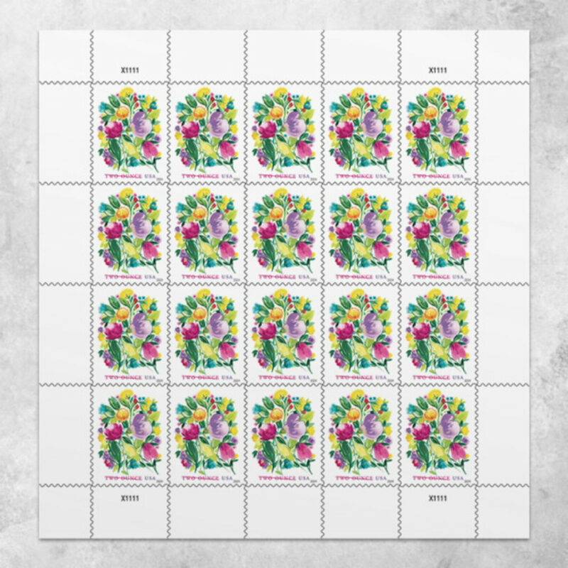 Two-Ounce Stamps 2024 Wedding Blooms – Wedding Invitation, First-Class Postage