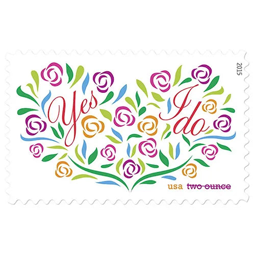 Two-Ounce Stamps 2015 Yes, I Do – Wedding Invitation, First-Class Postage