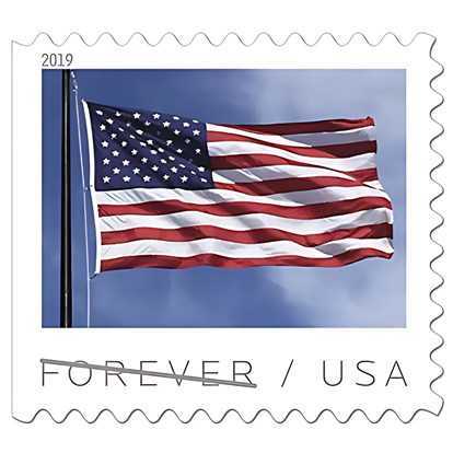 Forever Stamps 2019 U.S. Flag – Patriotic Symbol, First-Class Postage