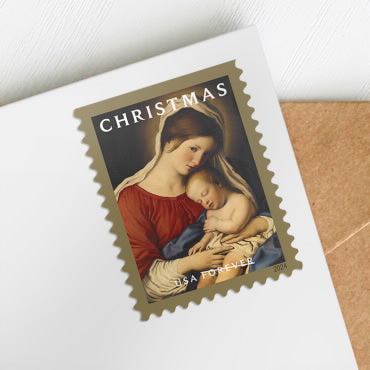 Forever Stamps 2024 Christmas Madonna and Child – Holiday Celebration, First-Class Postage
