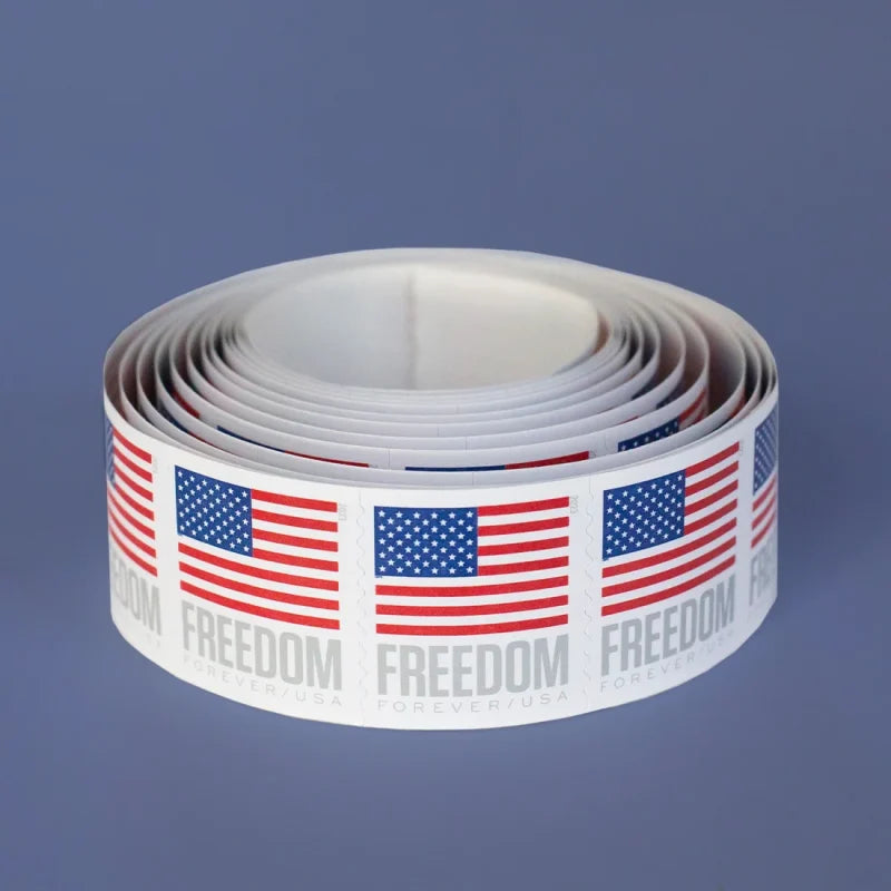 Forever Stamps 2023 U.S. Flag Coil – Modern Patriotic Symbol, First-Class Postage