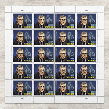 Forever Stamps 2024 John Wooden – Basketball Coach, Commemorative Issue, First-Class Postage