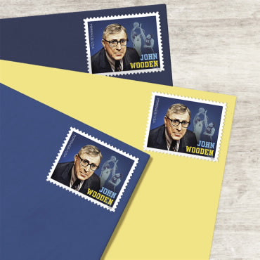 Forever Stamps 2024 John Wooden – Basketball Coach, Commemorative Issue, First-Class Postage