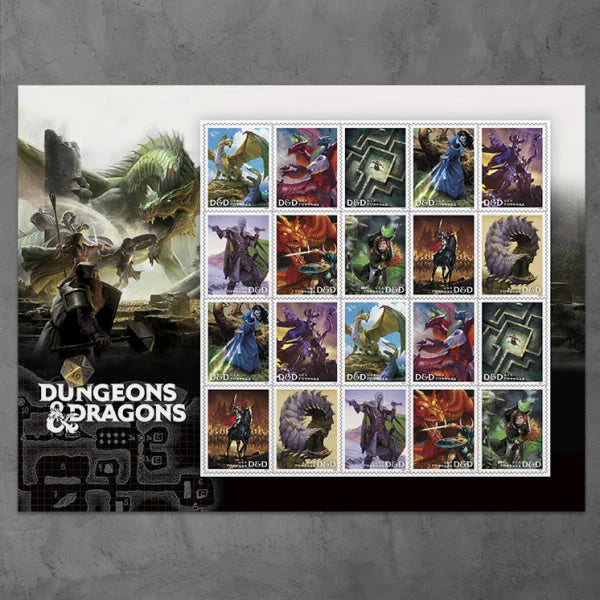 Forever Stamps 2024 Dungeons & Dragons – Cultural Heritage Collection, First-Class Postage