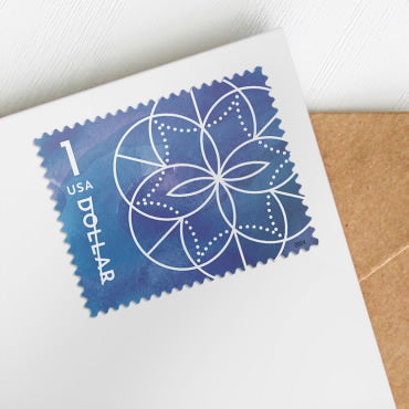 $1 Stamps 2024 Geometric Floral Design – Art Collection, First-Class Rate