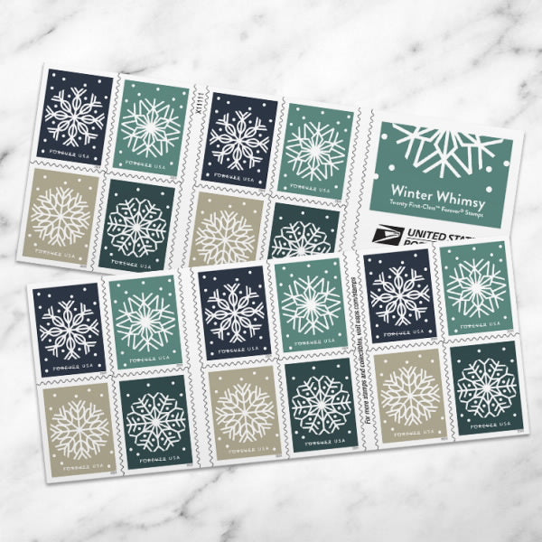 Forever Stamps 2024 Holiday Snowflake – Winter Celebration, First-Class Postage