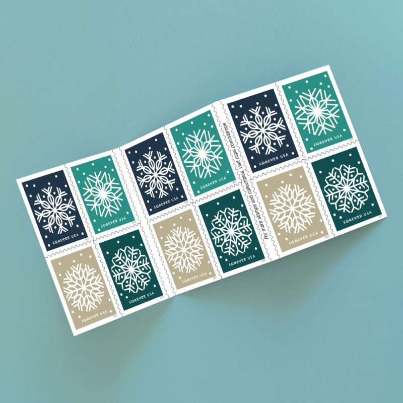 Forever Stamps 2024 Holiday Snowflake – Winter Celebration, First-Class Postage